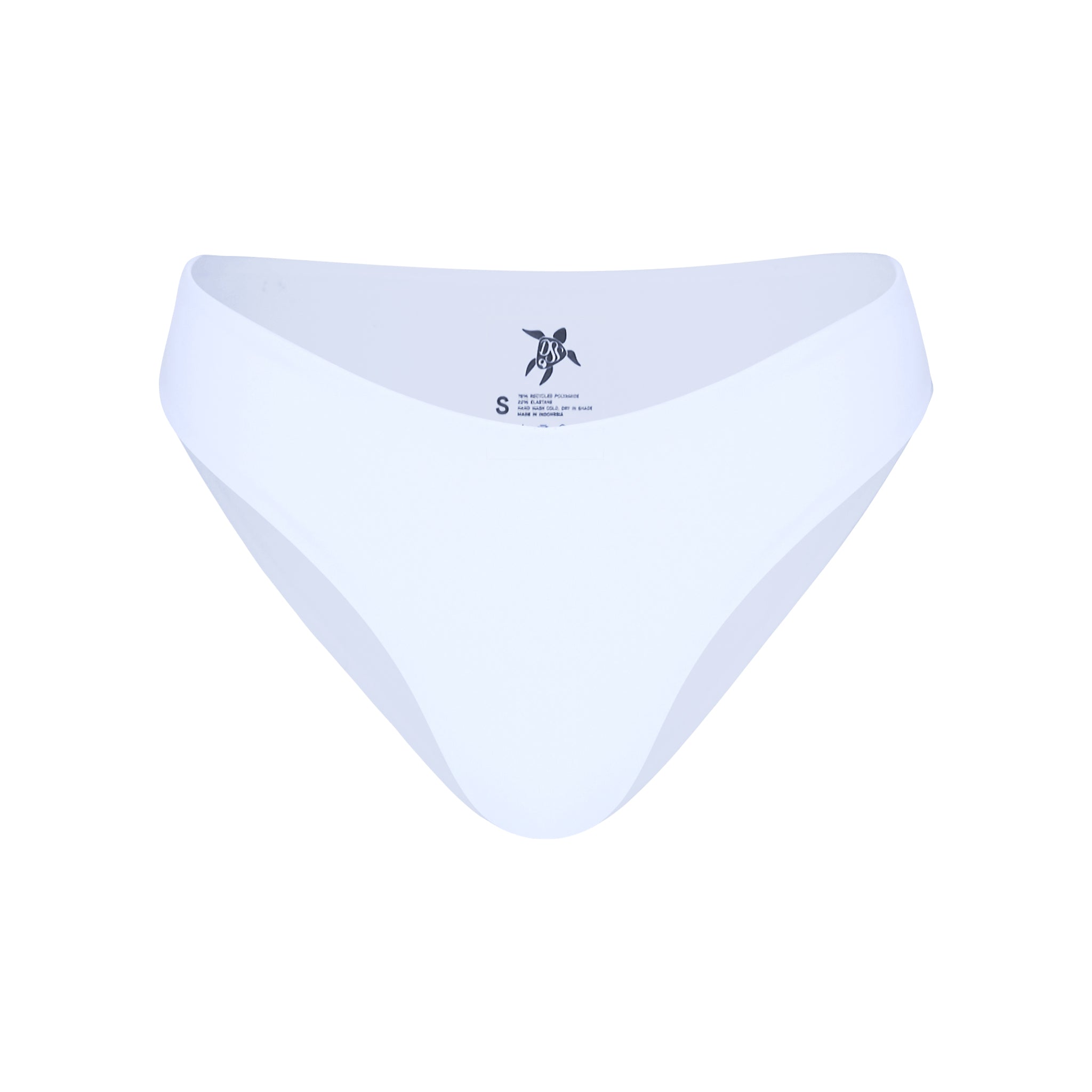 White Full Hipster Bikini Bottoms
