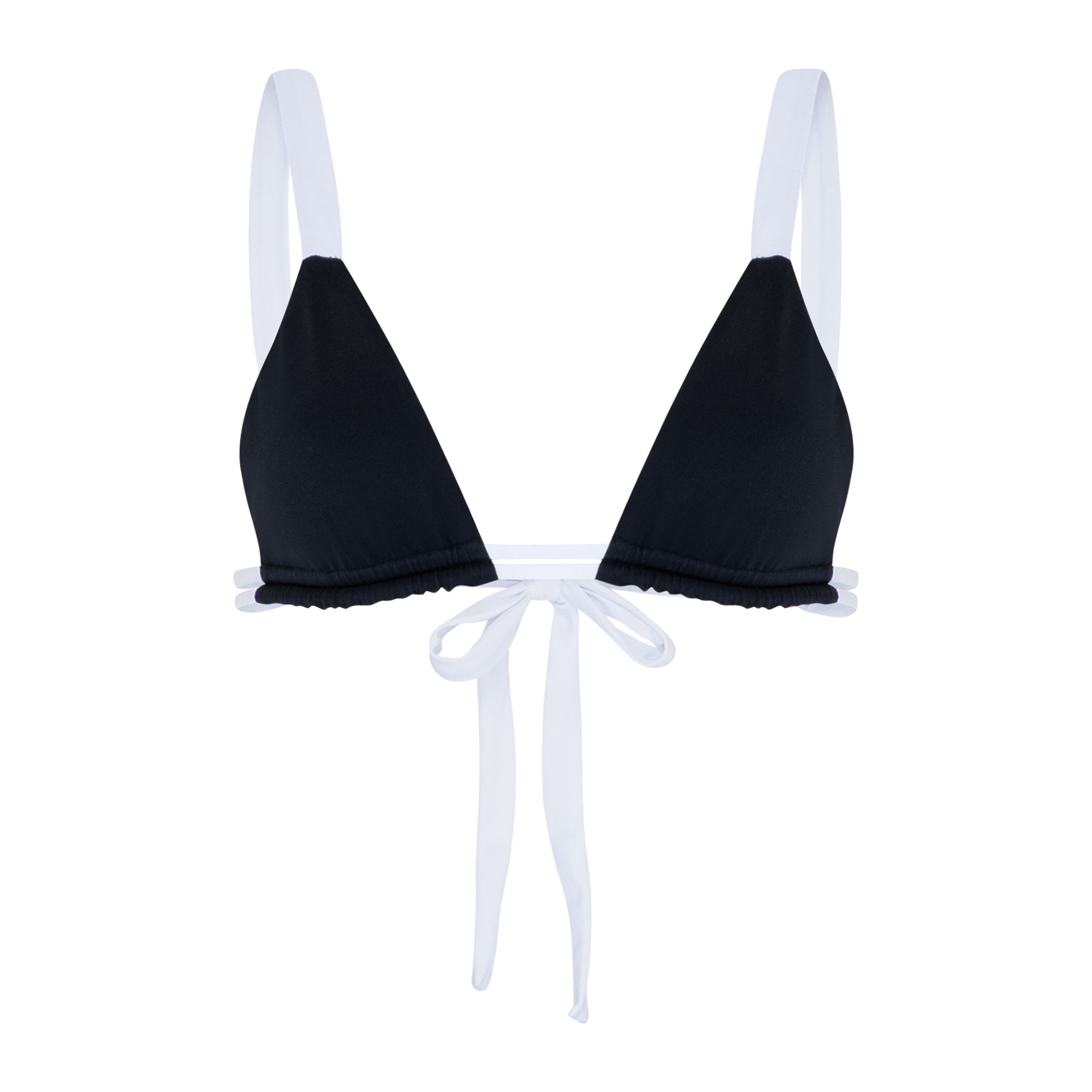 Black and White Double Strap Triangle Top