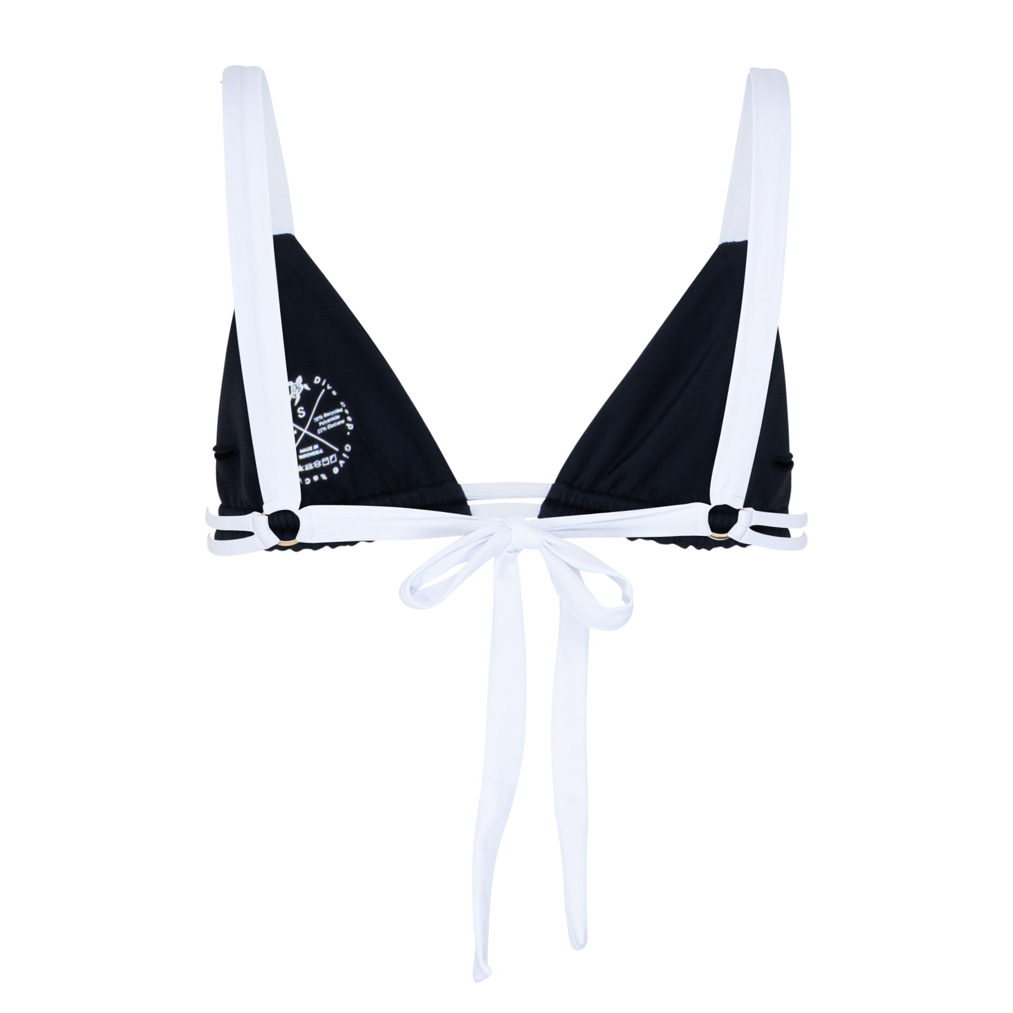 Black and White Double Strap Triangle Top