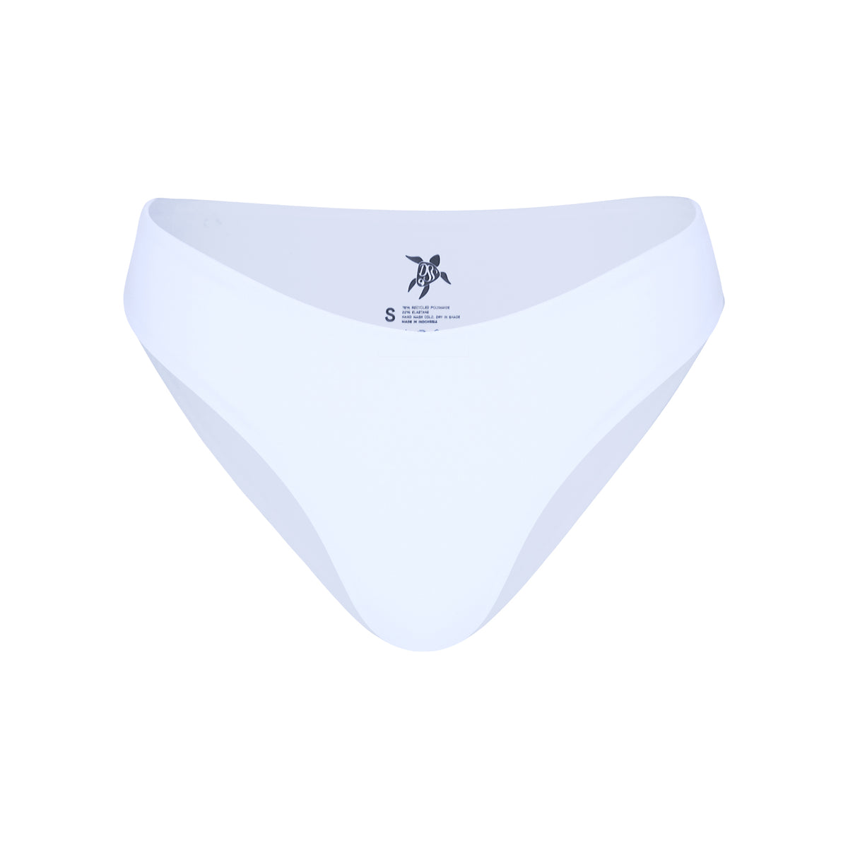 White Full Hipster Bikini Bottoms