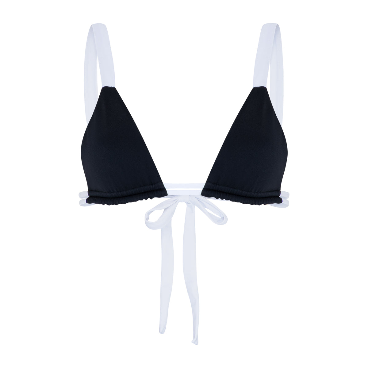 Black and White Double Strap Triangle Top