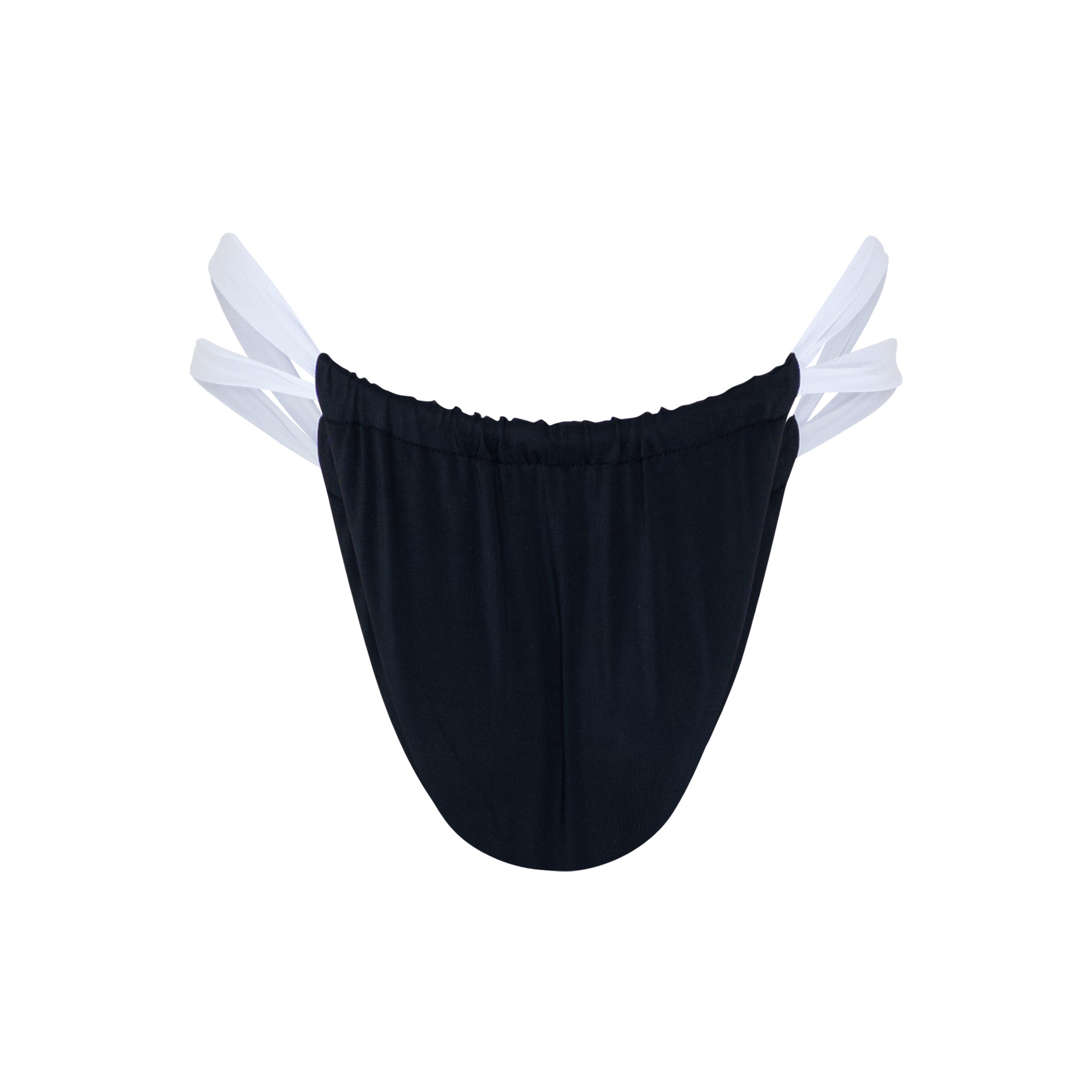 Black and White Double Strap Bikini Bottom