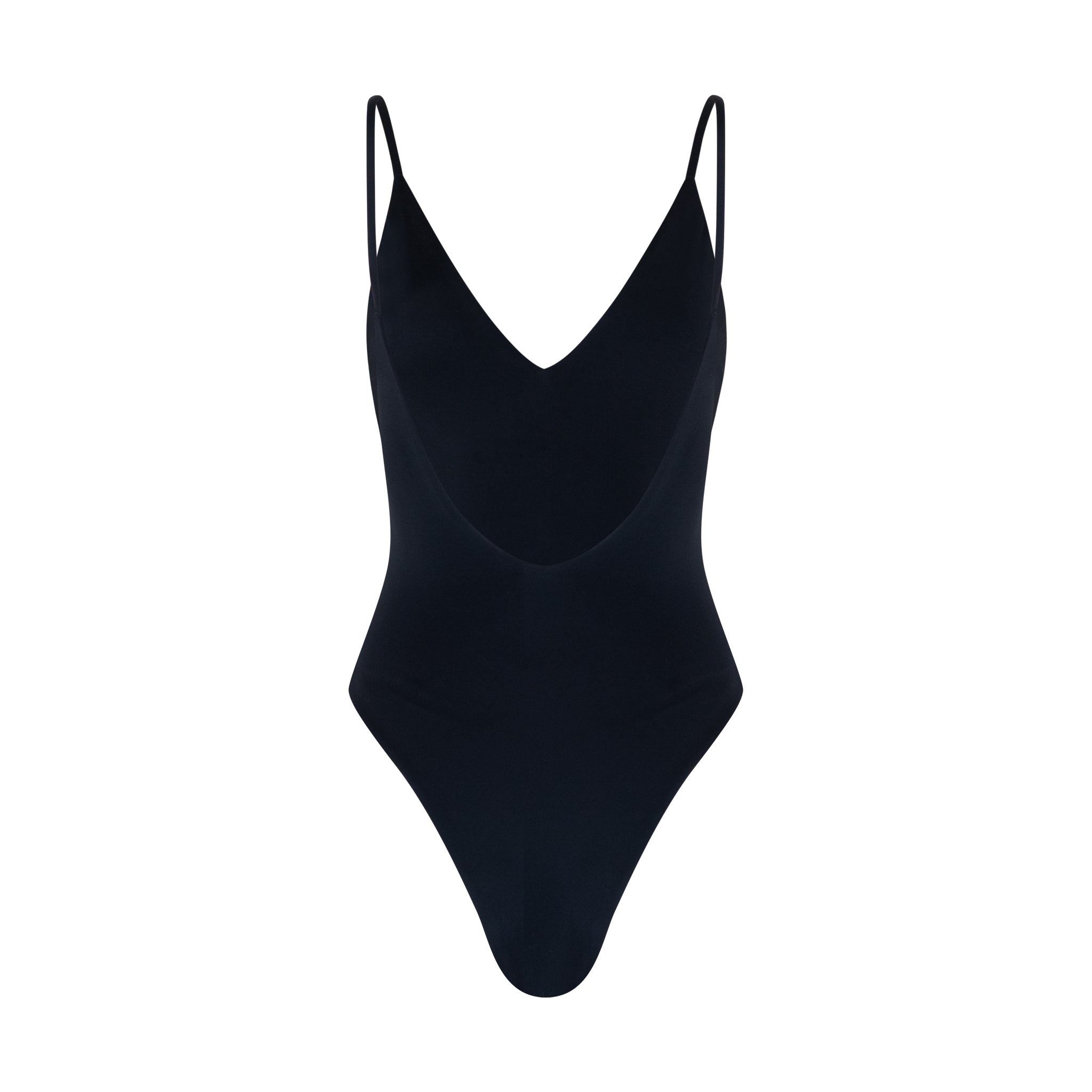Classic Black V-Neck One-Piece