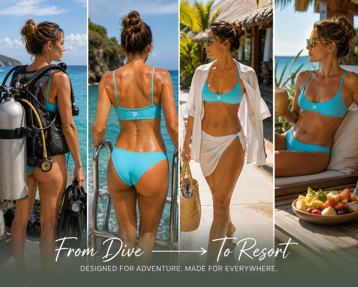 Caribe Curved Neckline Bikini Top