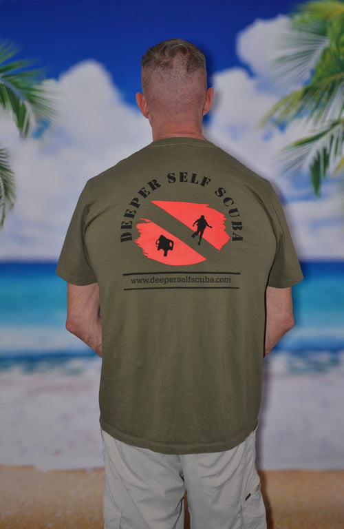 DSS Men's Army Green Deeper Self Scuba Tee