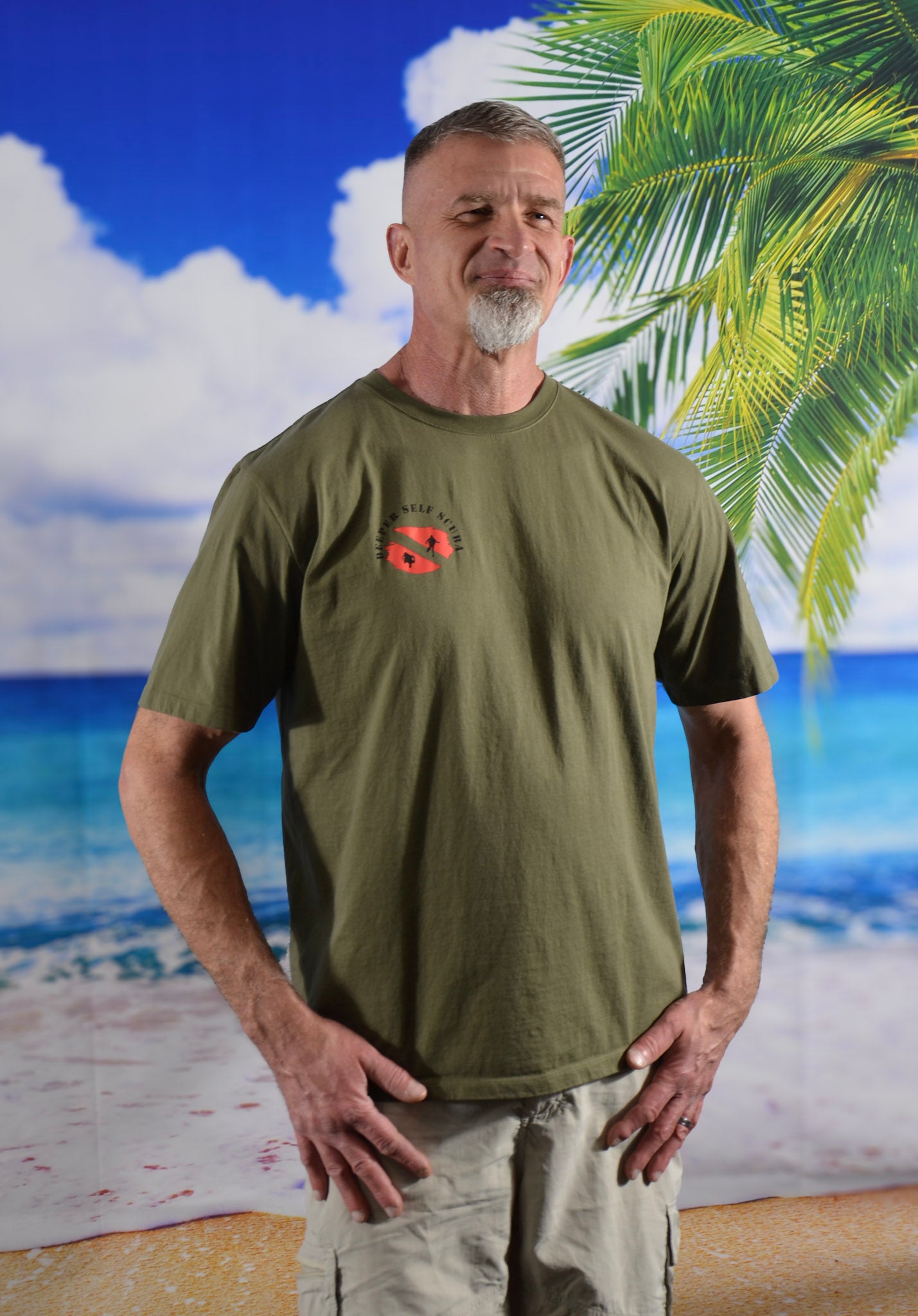 DSS Men's Army Green Deeper Self Scuba Tee